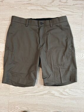 Brooks Brothers Olive Green Flat Front Stretch Chino Shorts